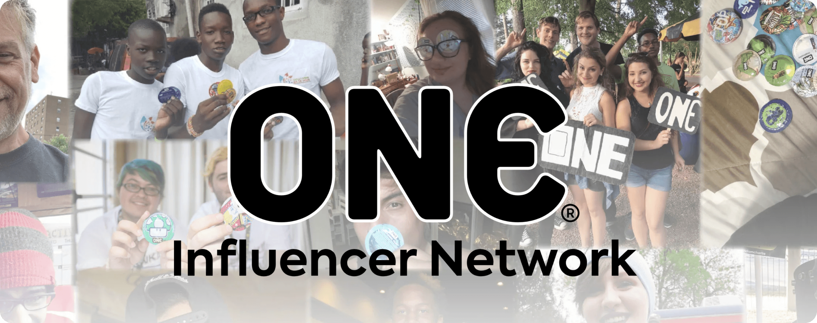 Collage of people with 'ONE Influencer Network' logo overlay